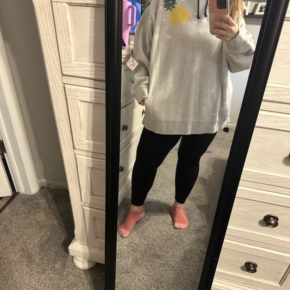 Gray Hoodie with Floral Design - Picture 2 of 5